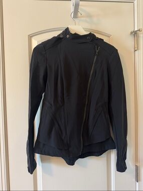 lululemon athletica Black Asymmetric Zip Utility Jacket
